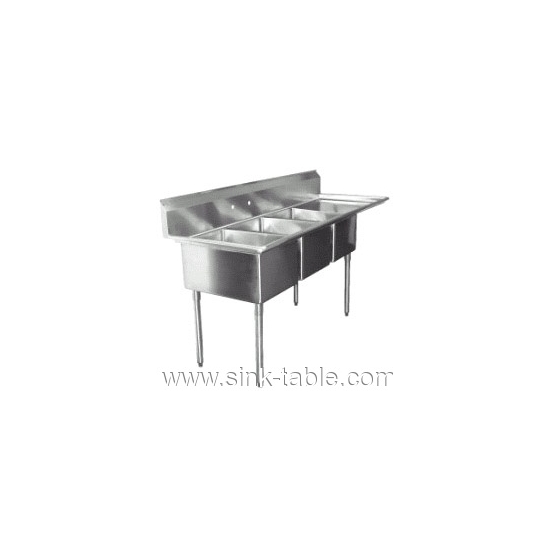 Three Stainless Steel Sinks