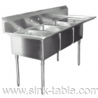 Three Stainless Steel Sinks 